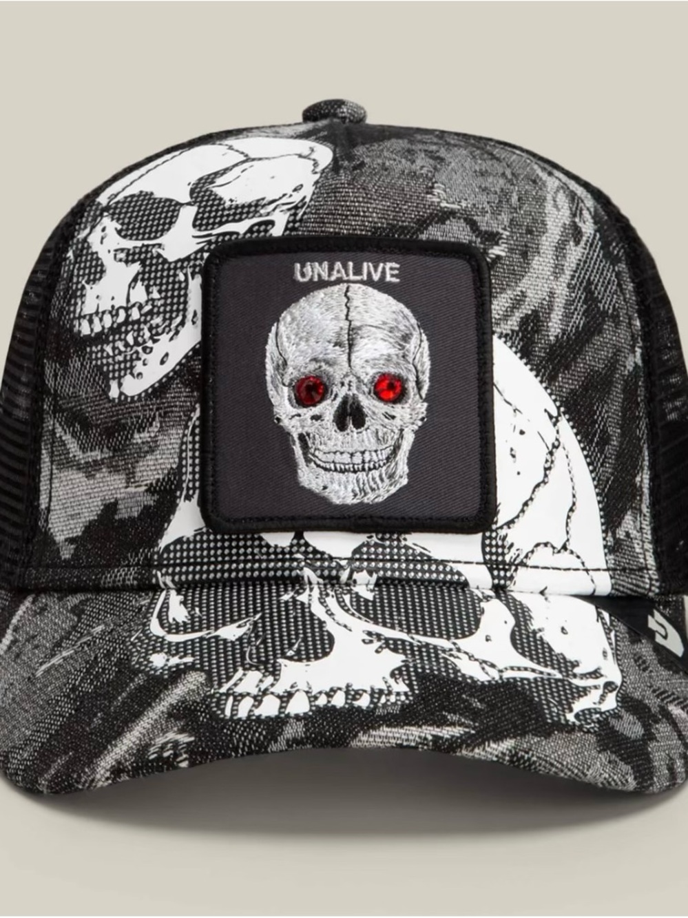 Goorin Bros. “BONE HEAD UNALIVE” Trucker Hat. Mesh SnapBack NWT.